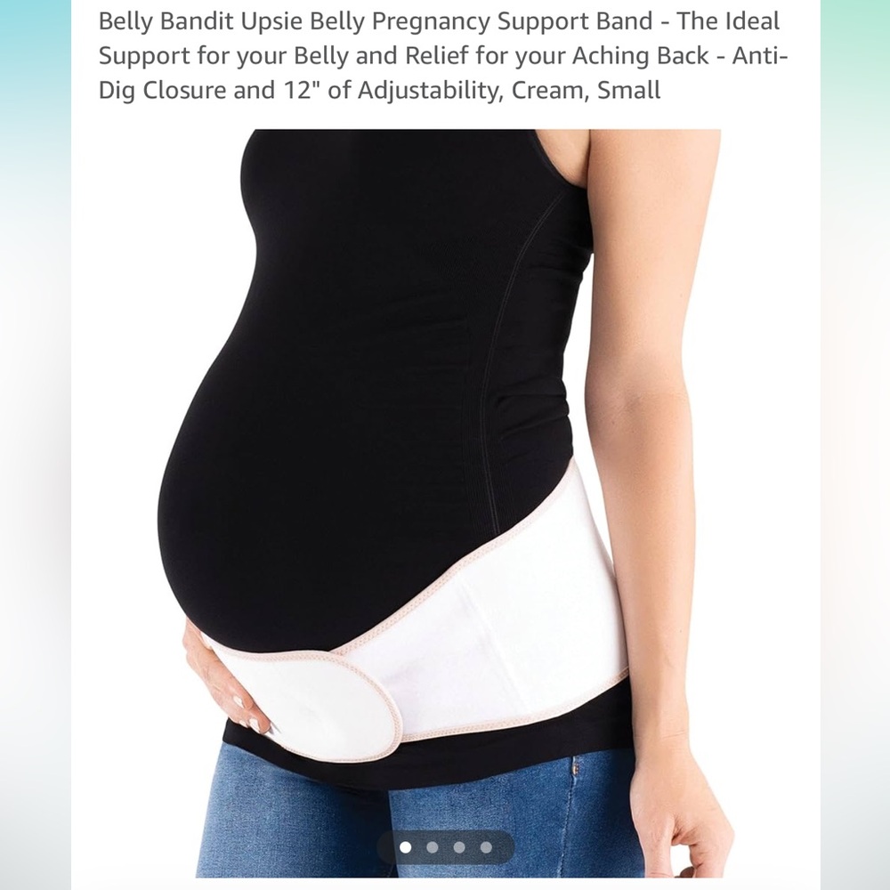 EUC Belly Bandit Upsie Belly Pregnancy Support Band- Cream, Small.